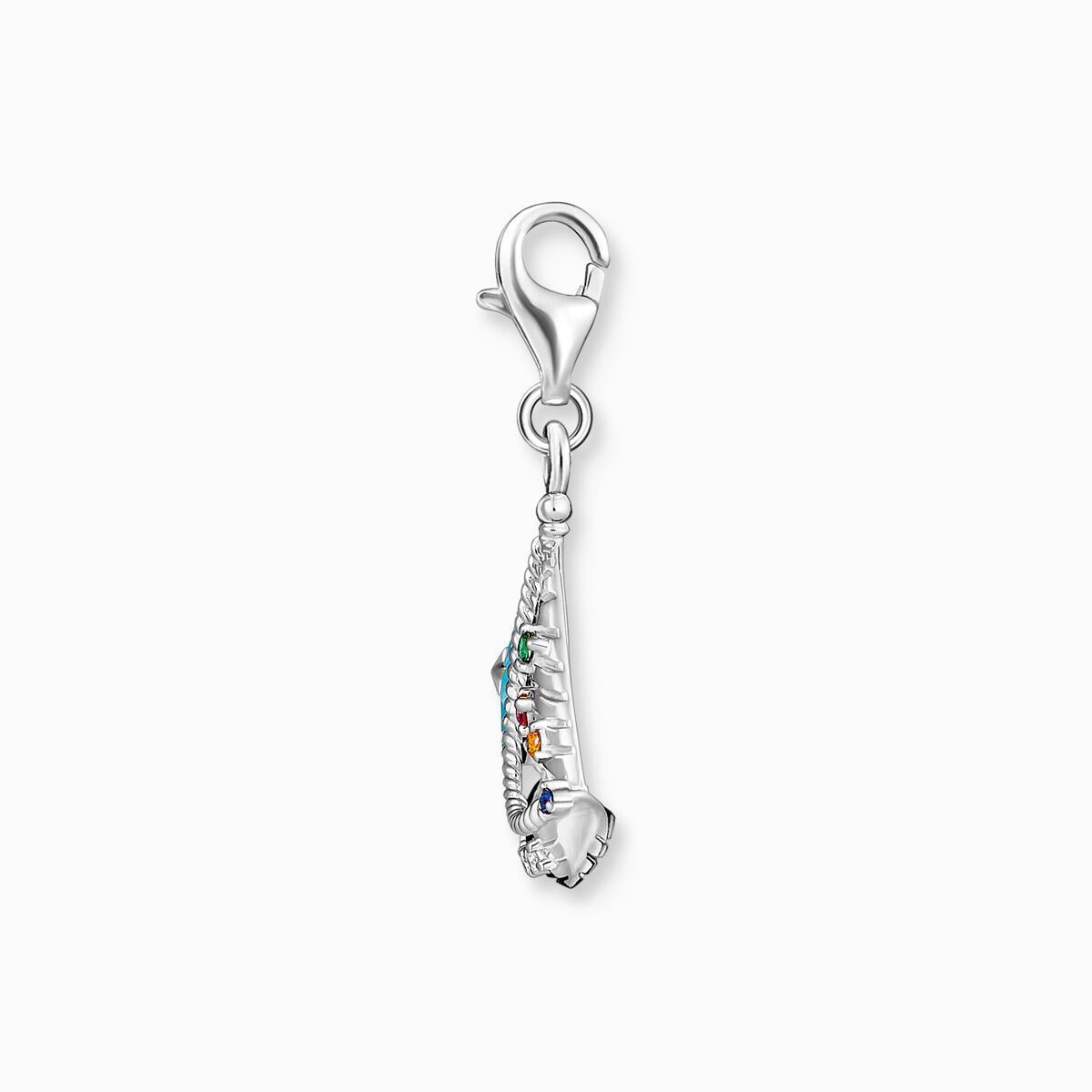 Charm pendant turquoise sailing boat silver