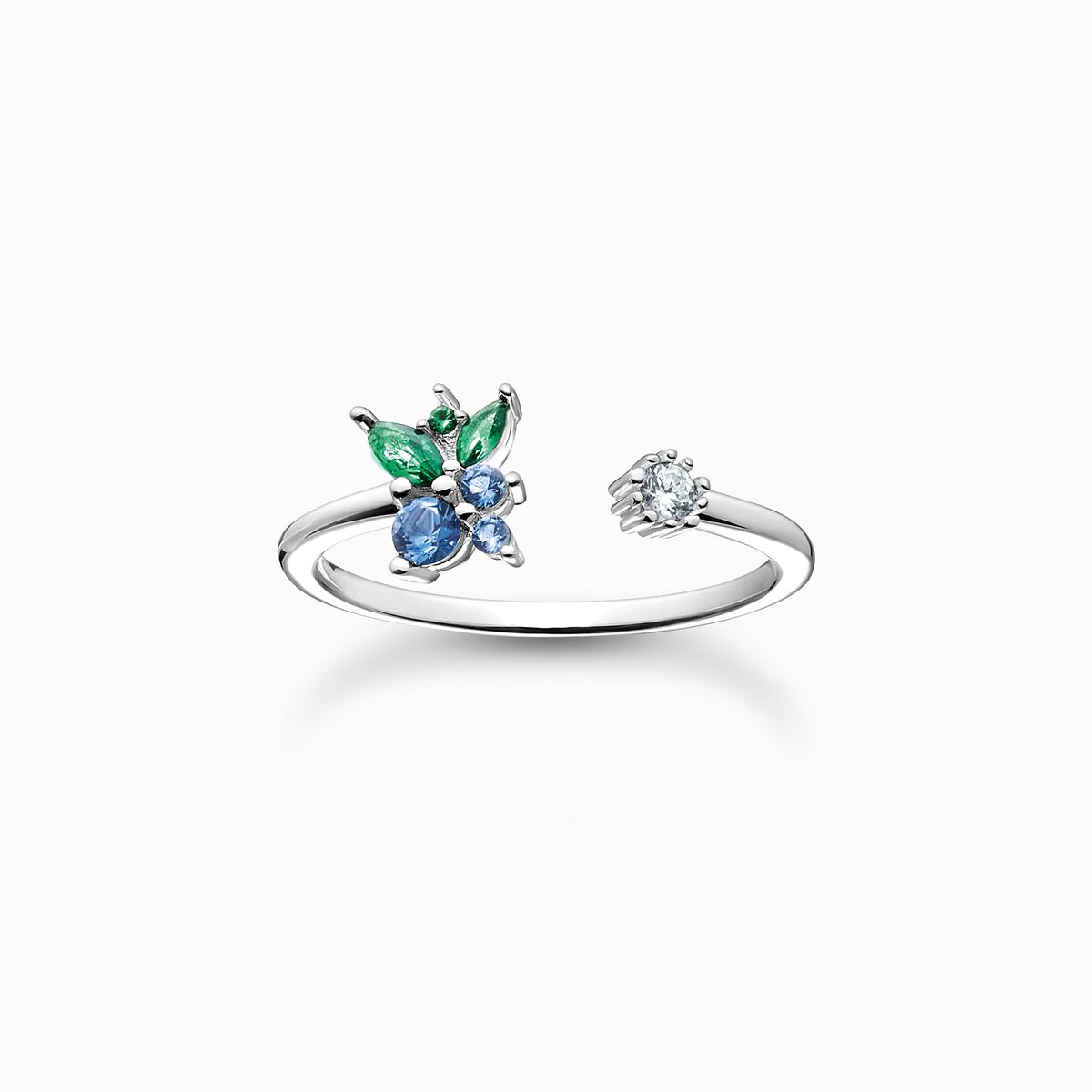 Ring blueberry silver