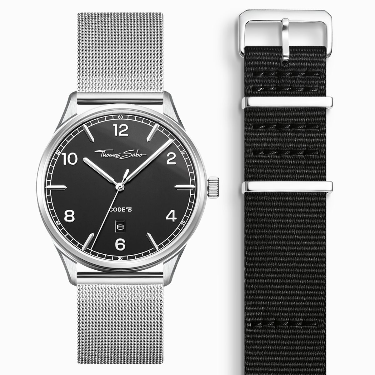 SET CODE TS black watch & black strap