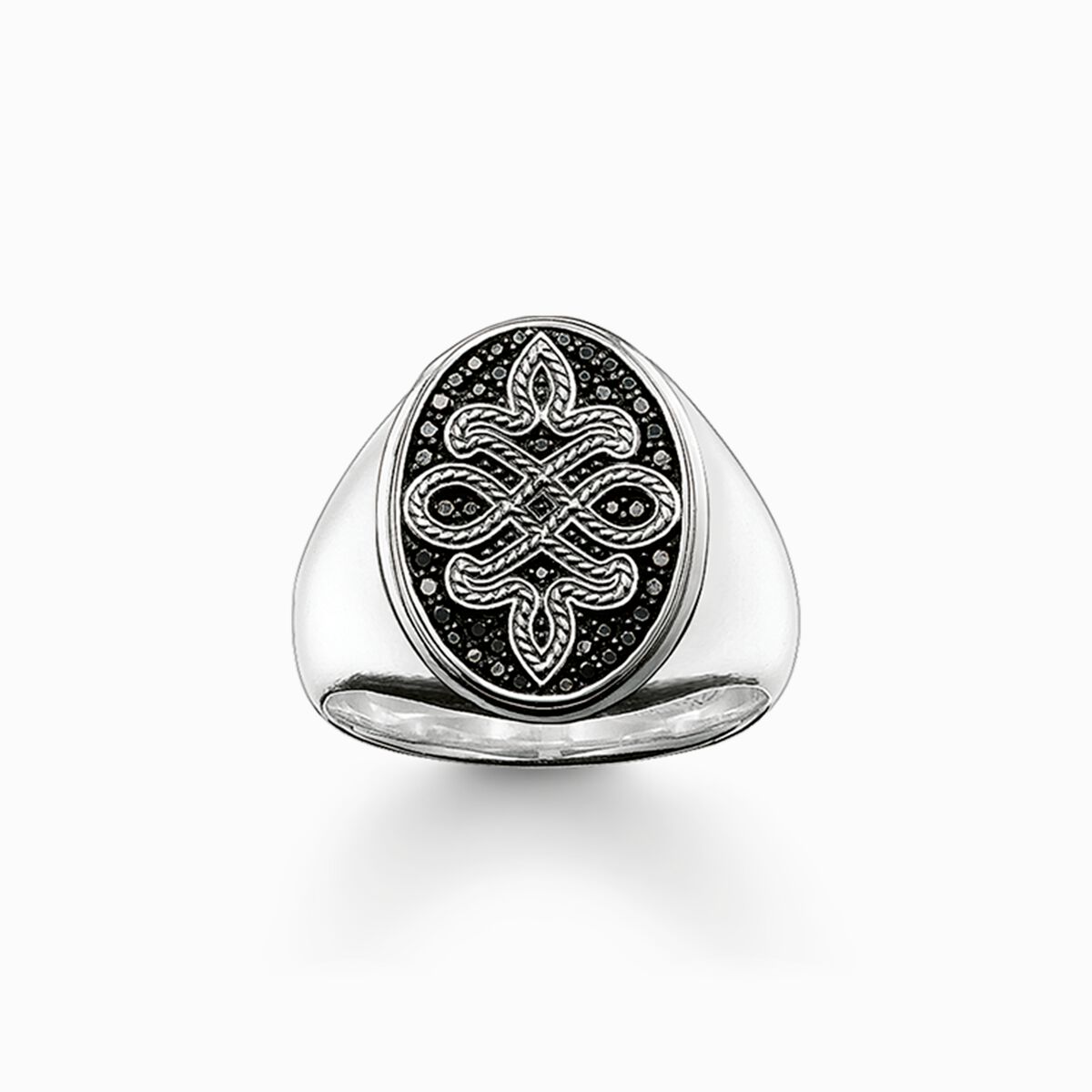 Signet ring love knot