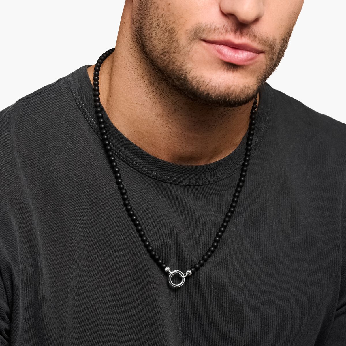 Necklace obsidian
