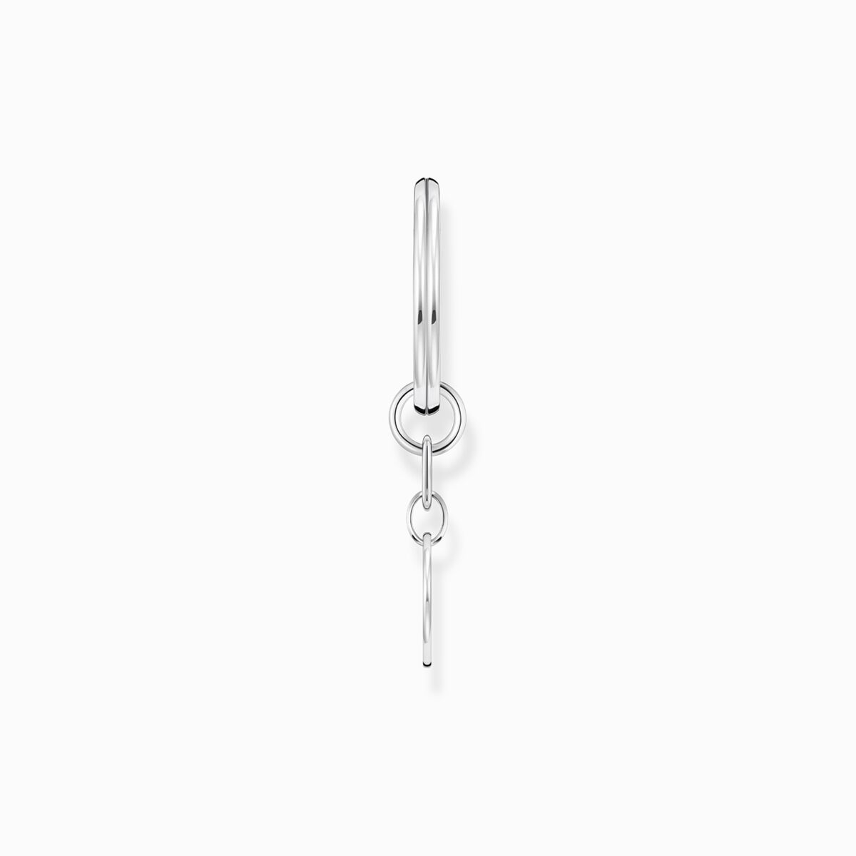 Key ring disc silver
