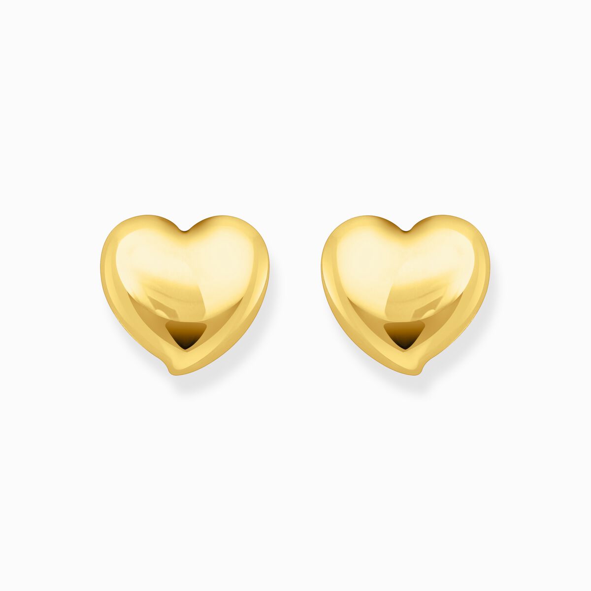 Gold-plated earrings in heart-shape
