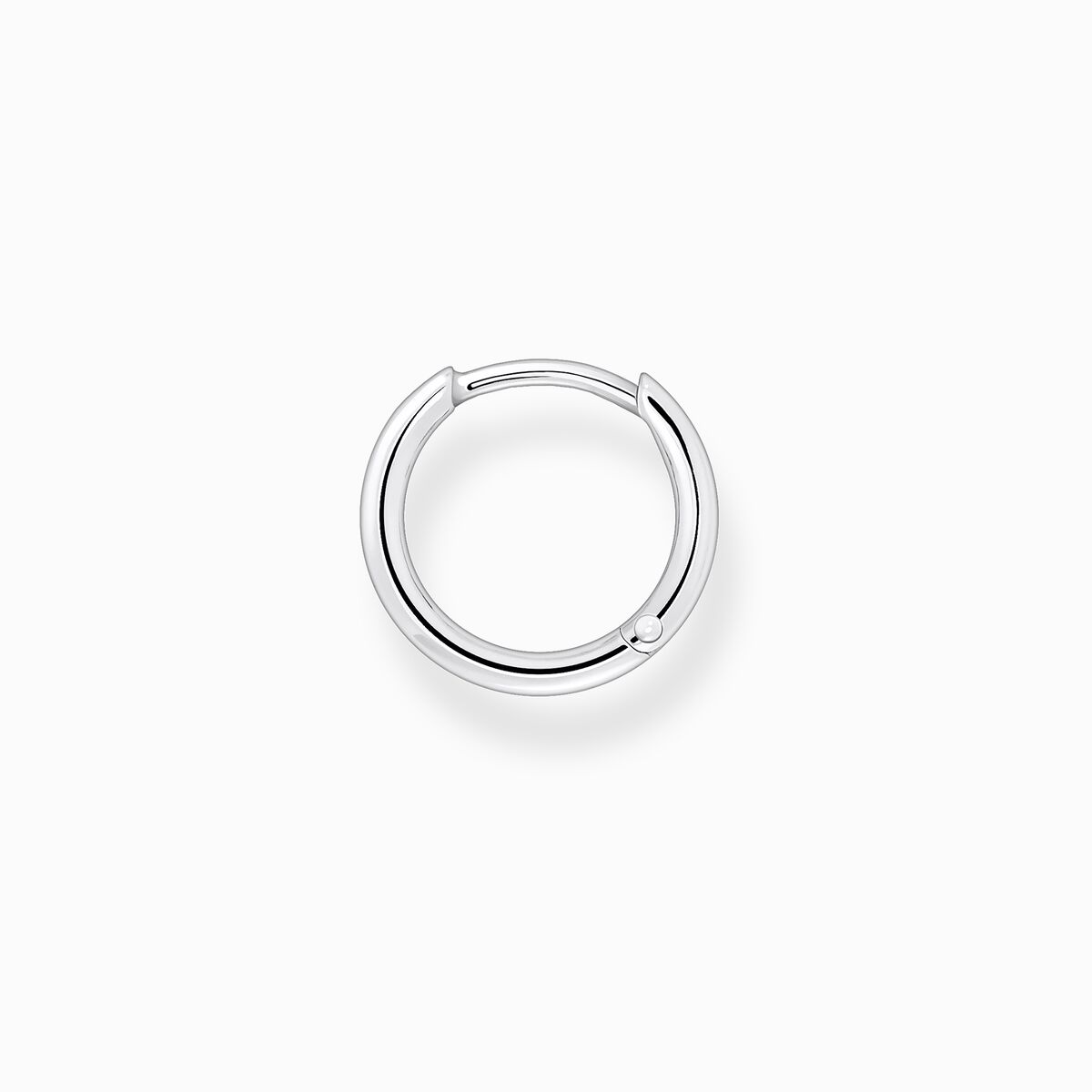 Single hoop earring classic silver
