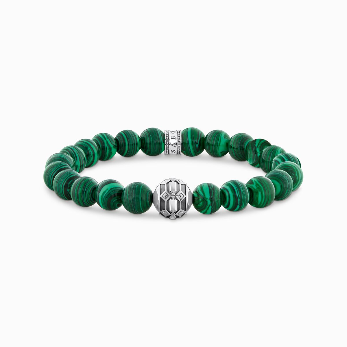 Bracelet with imitation malachite and Red Tiger's Eye Beads