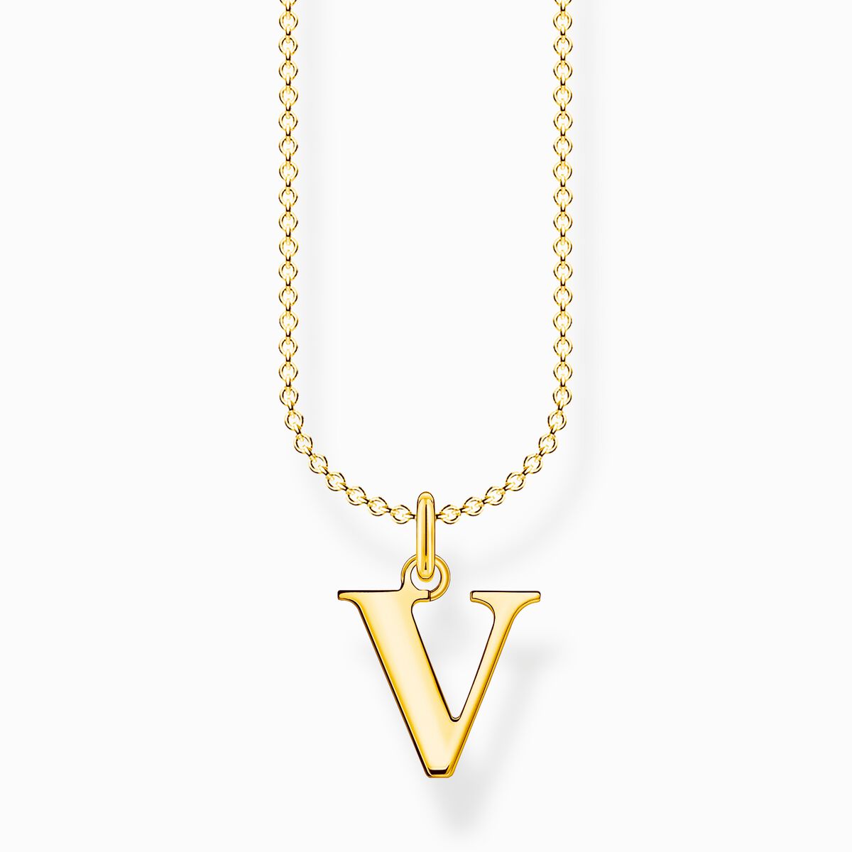 Necklace letter v gold