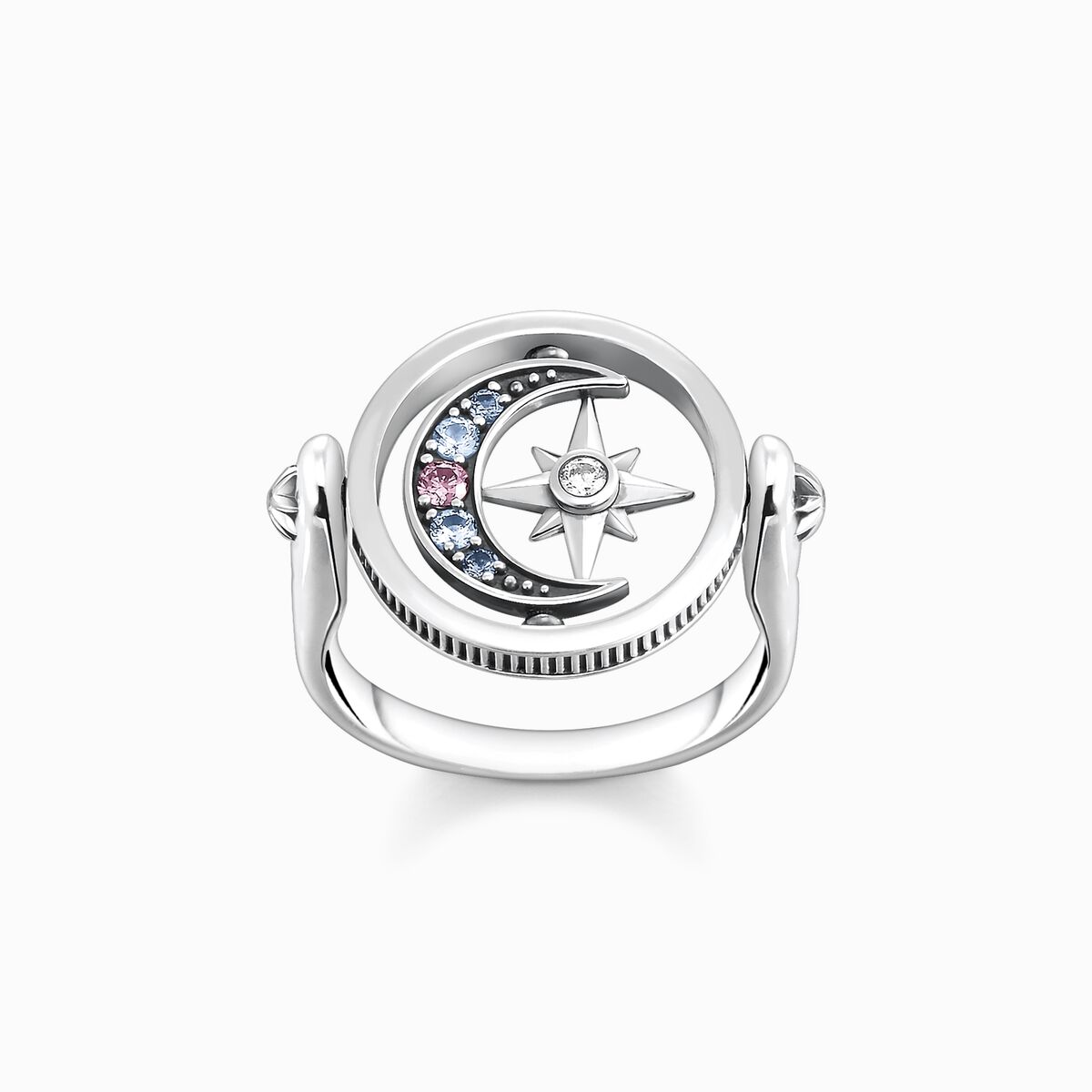 Ring Royalty star & Moon silver