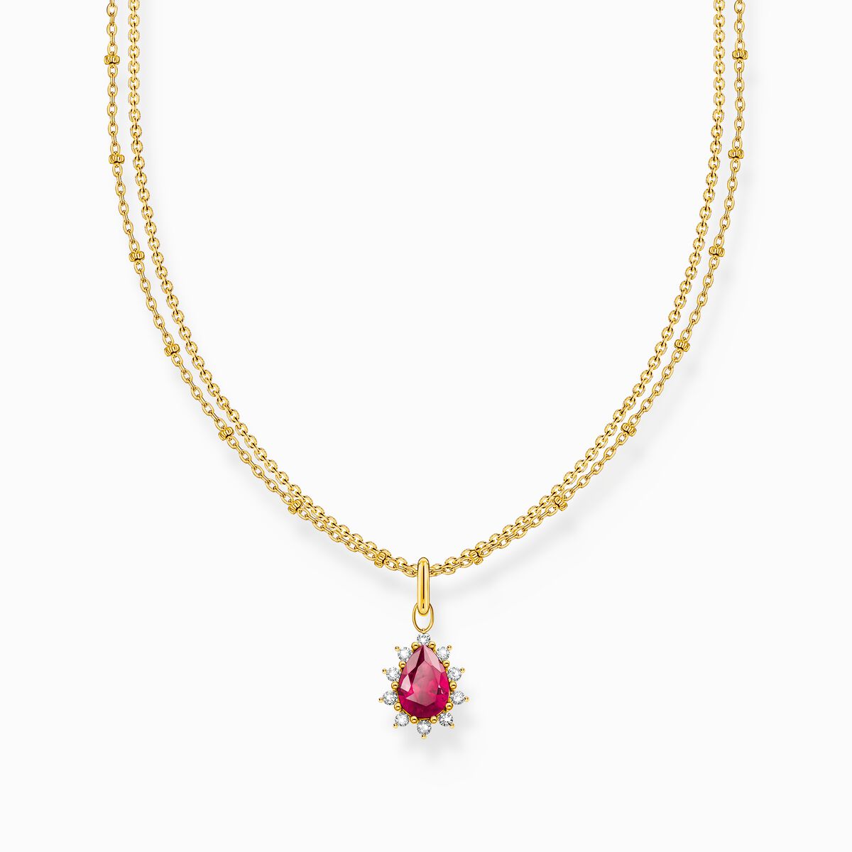 Gold-plated necklace with pendant Vintage Romance