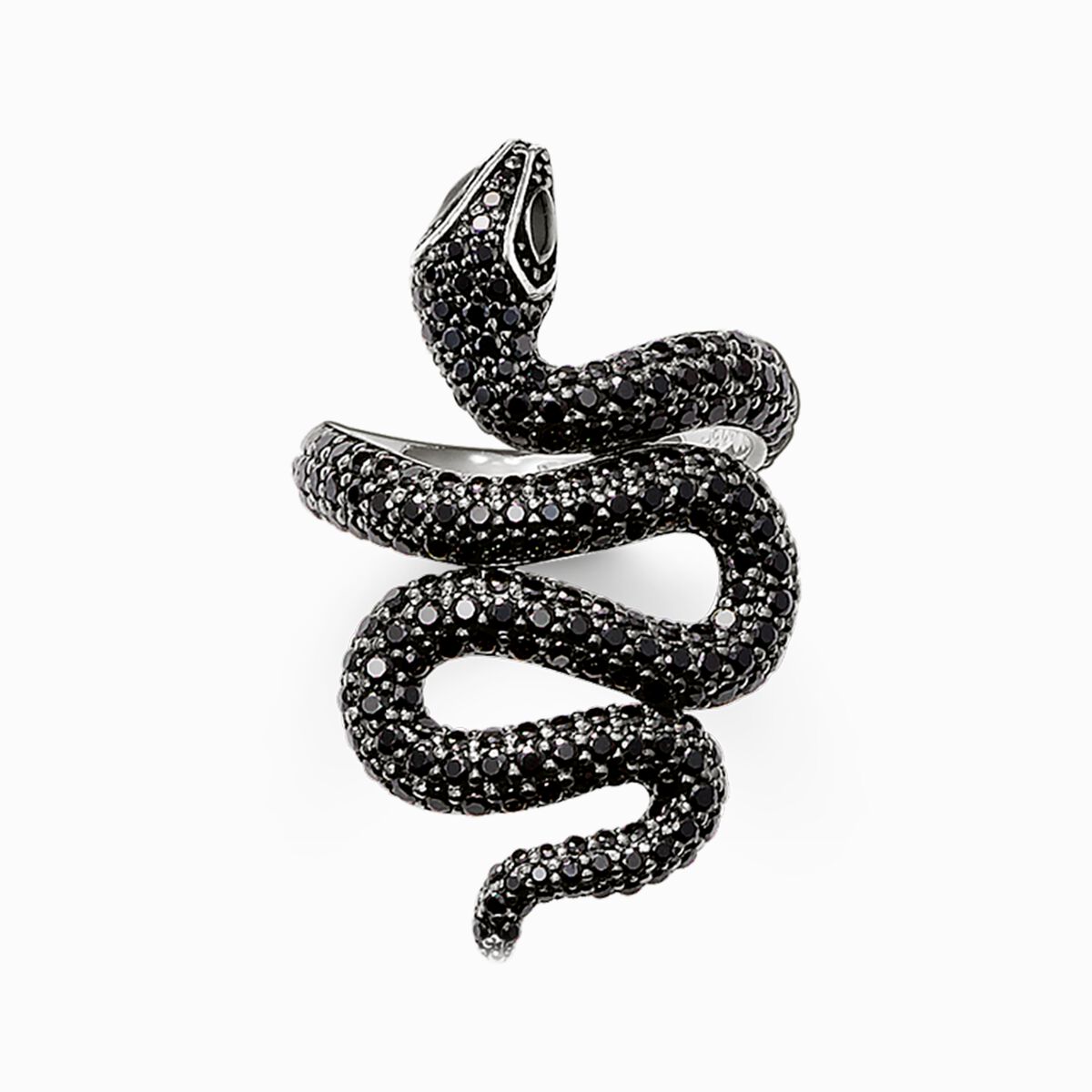 Ring black snake pavé
