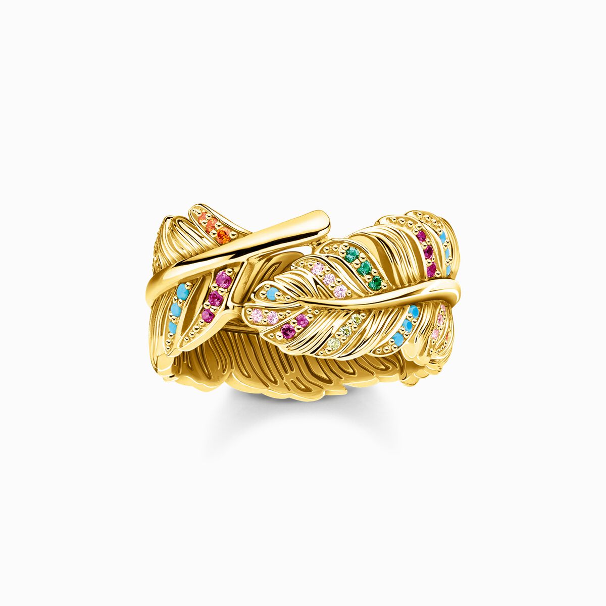Ring feather gold