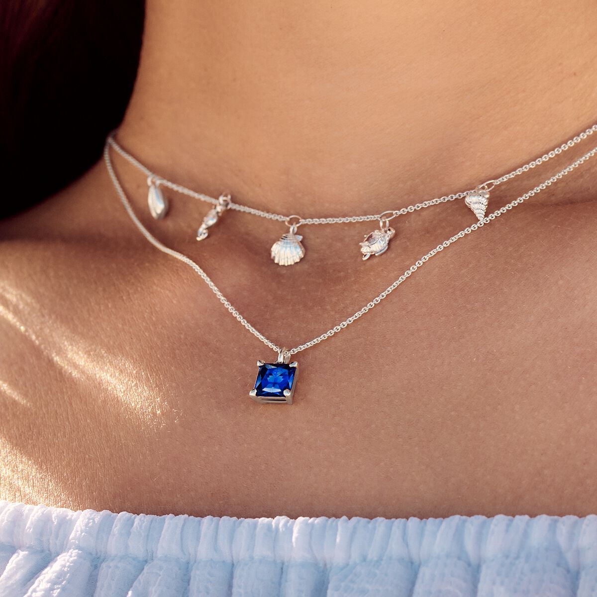 Jewellery set layering summer & sea silver