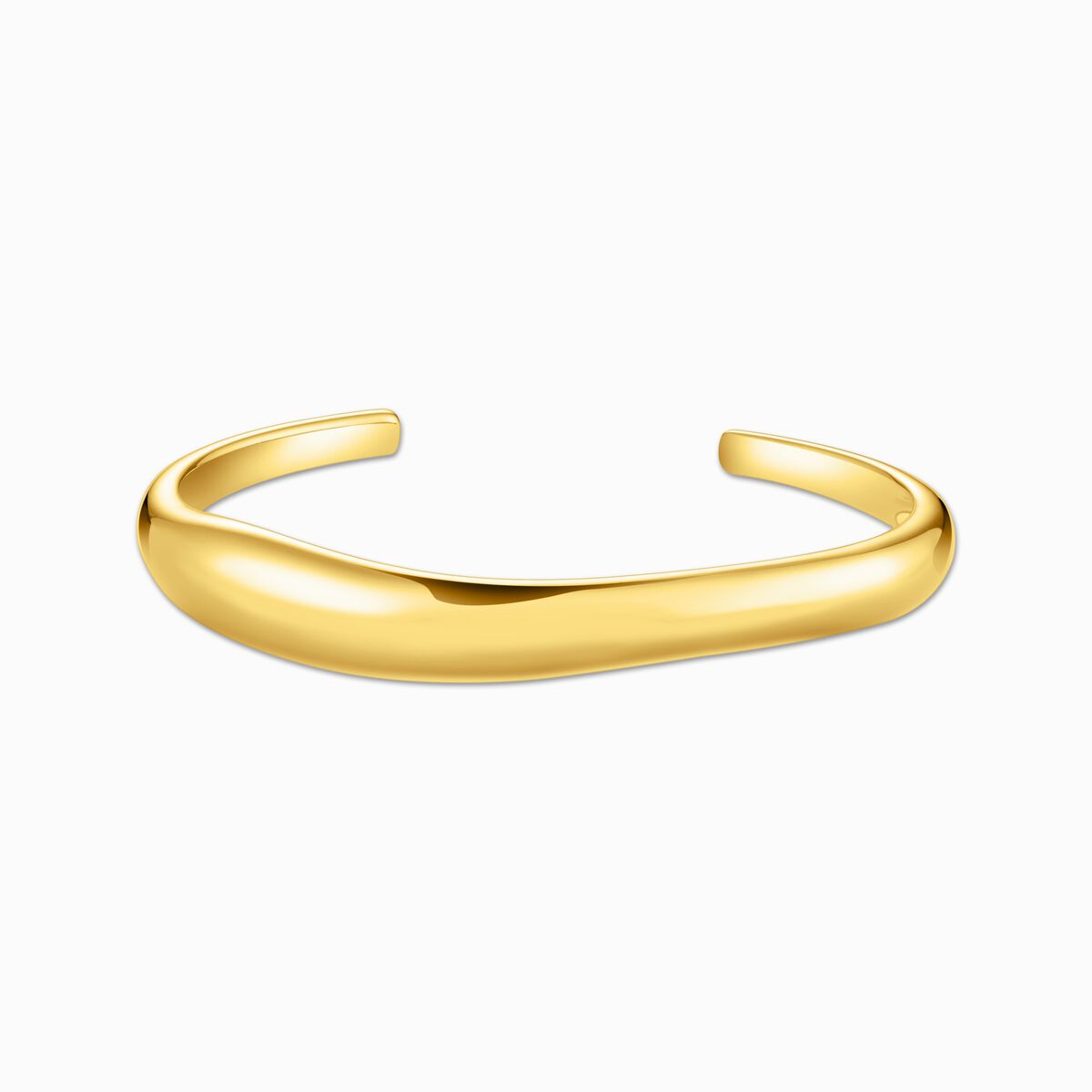 Gold-plated bangle in organic shape
