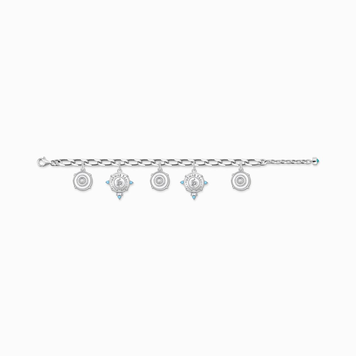 Bracelet with disc silver
