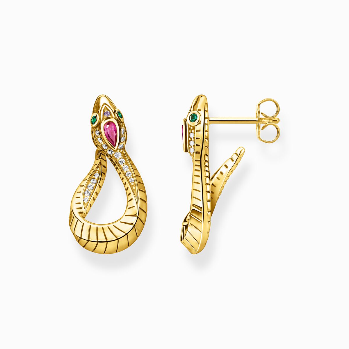 Earrings snake gold