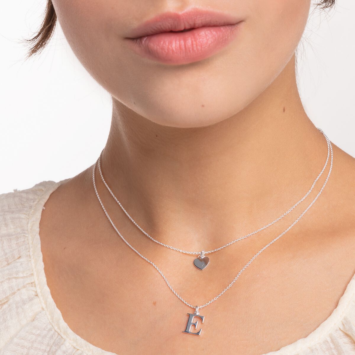 Necklace heart silver