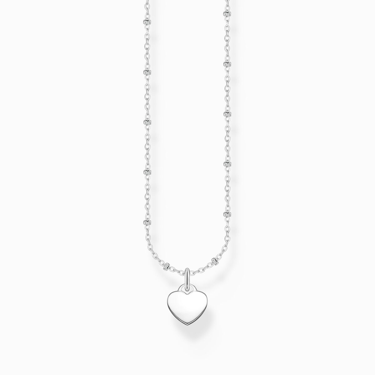Silver necklace with heart pendant