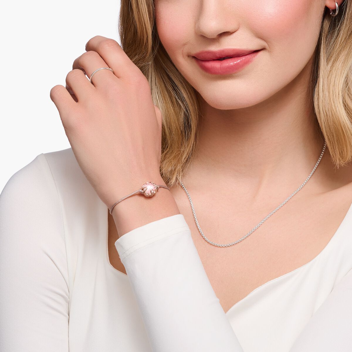 Bracelet Karma Secret with heart Bead rose gold plated