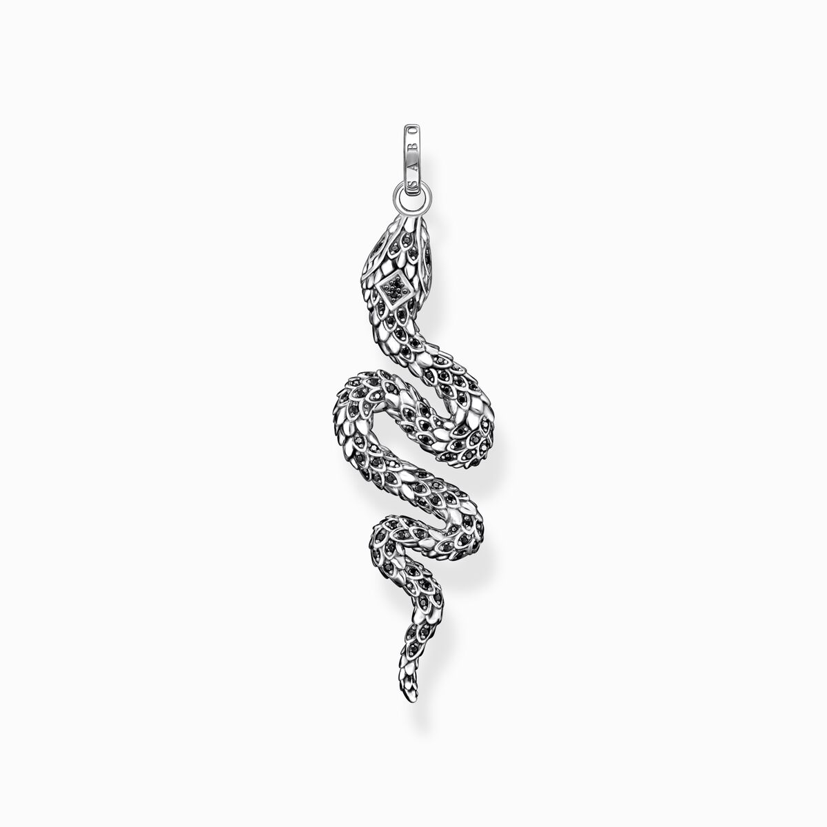 Pendant blackened snake