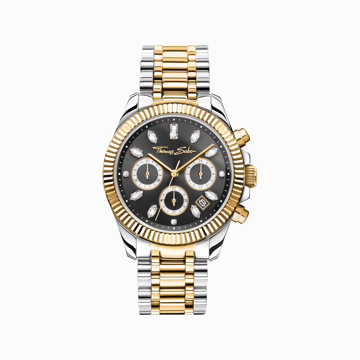 Watch Divine Chrono with dial in black yellow gold-coloured