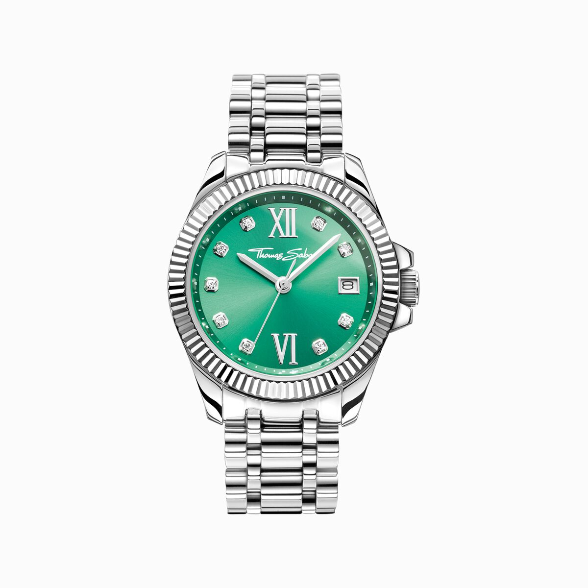 Ladies watch Divine Green with dial in green silver-coloured