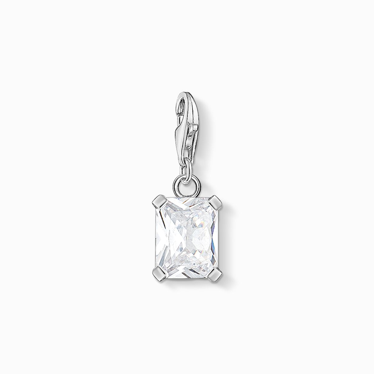 Charm pendant white stone