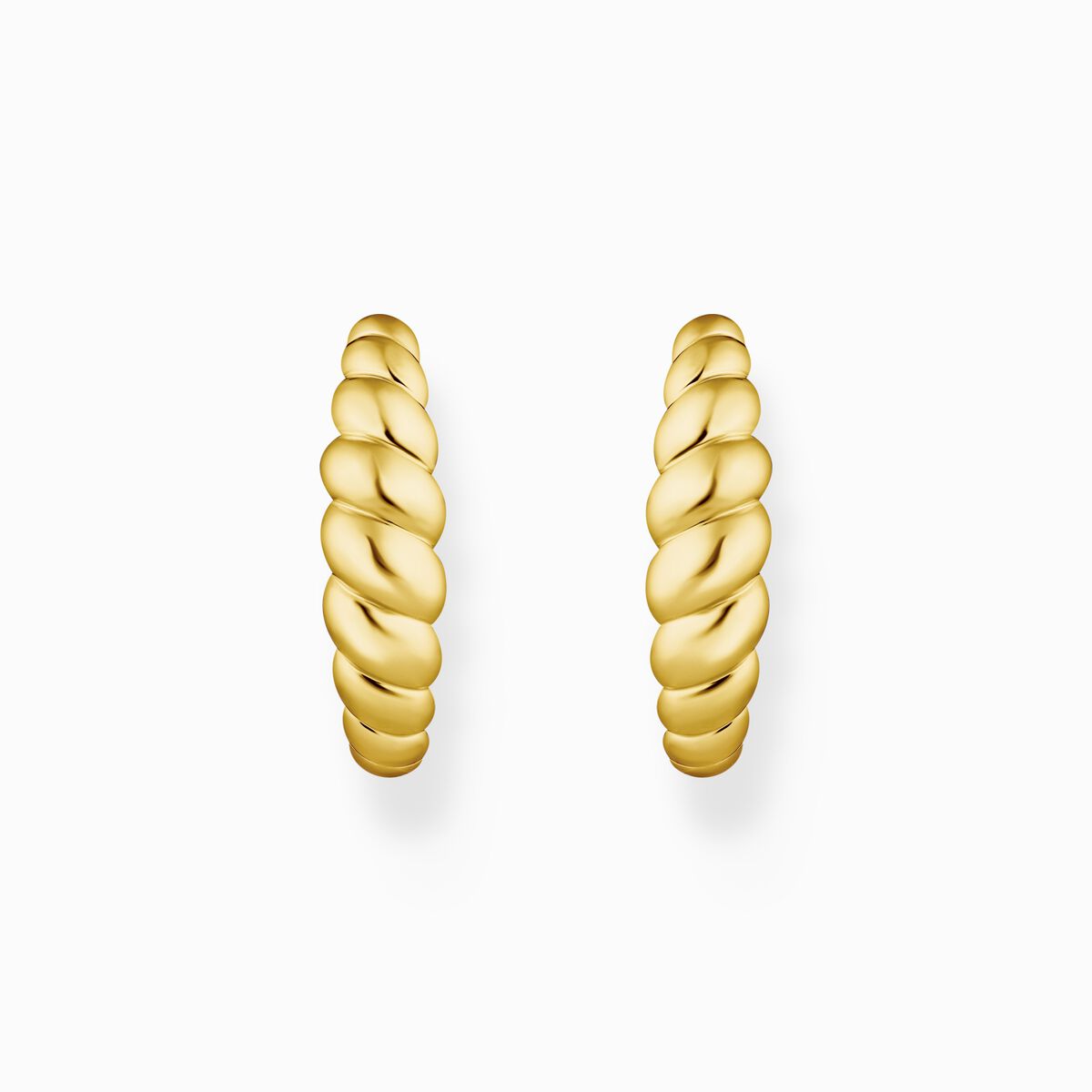 gold-plated organic forms hoops