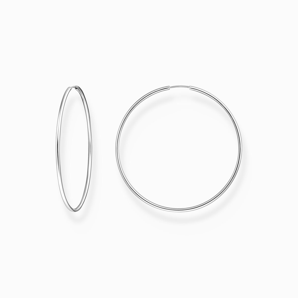 Silver big hoop earings