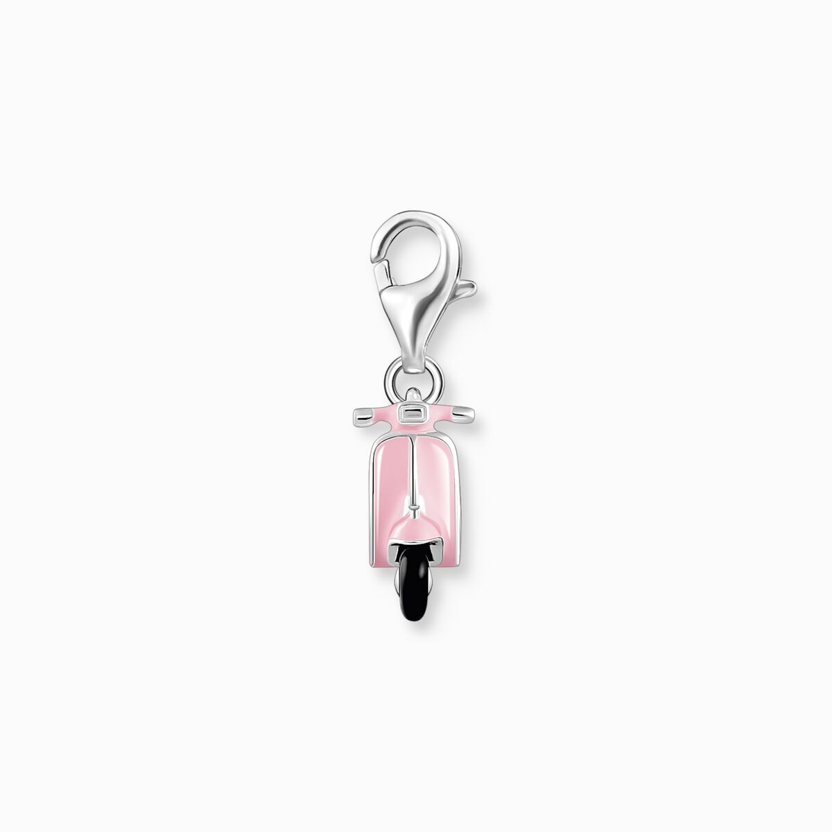 Charm pendant pink scooter silver