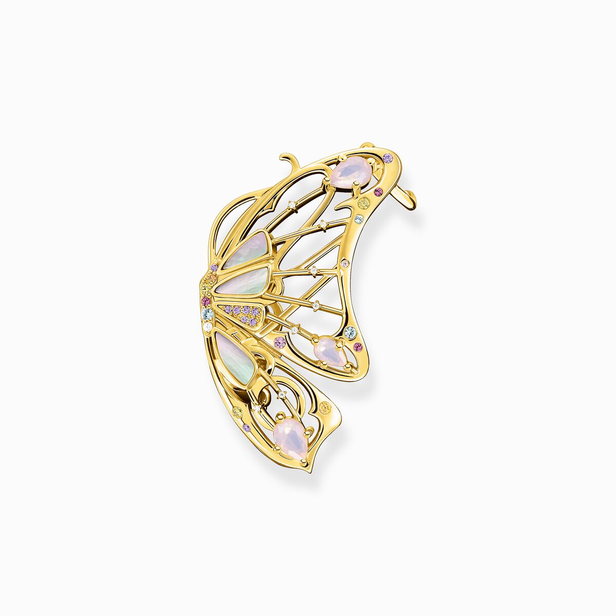 Single earring butterfly gold