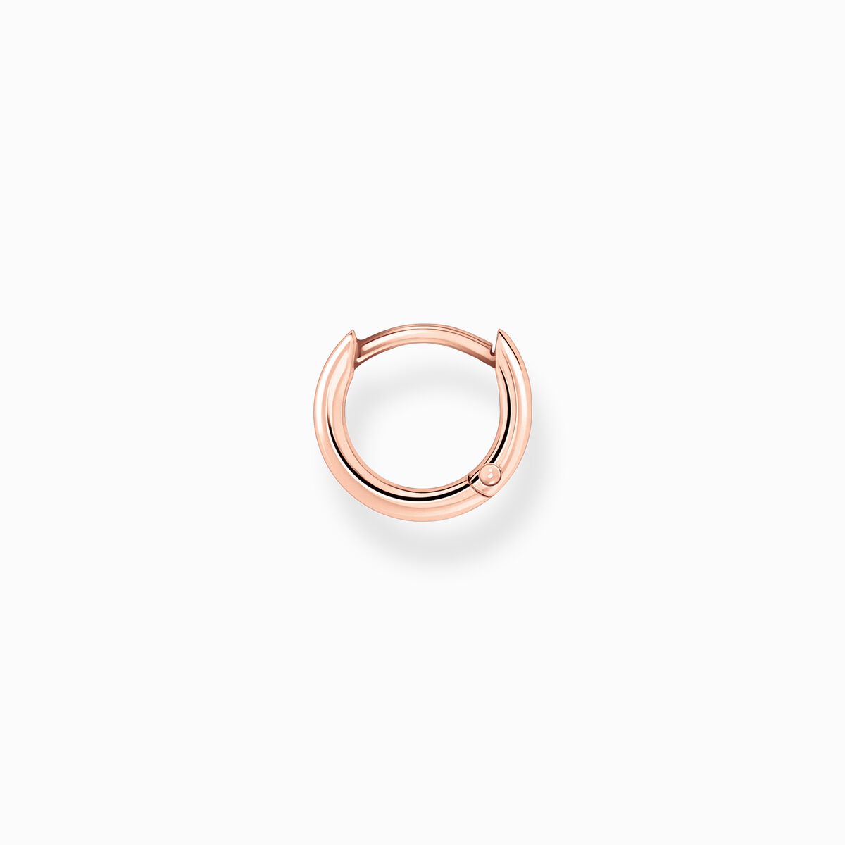 Single hoop earring classic rose gold