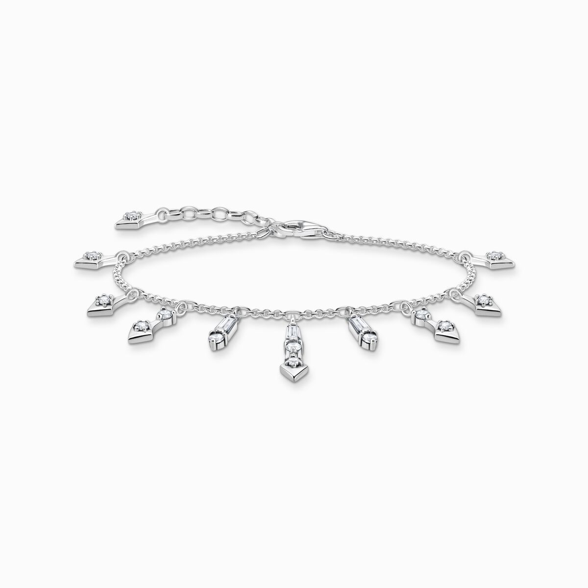 Bracelet with winter sun rays silver
