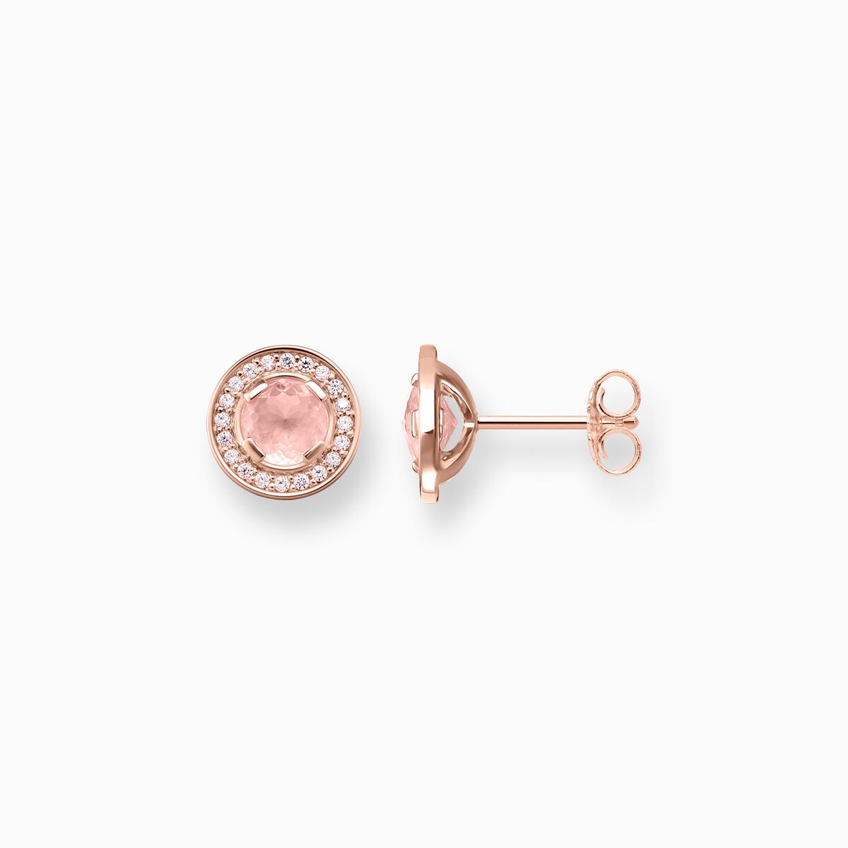 Ear studs light of Luna pink