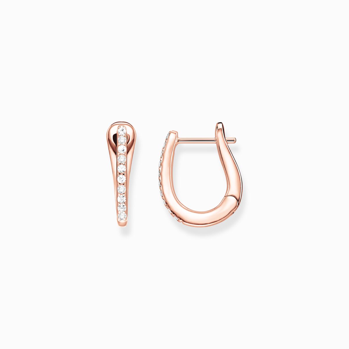 Hoop earrings classic rosé