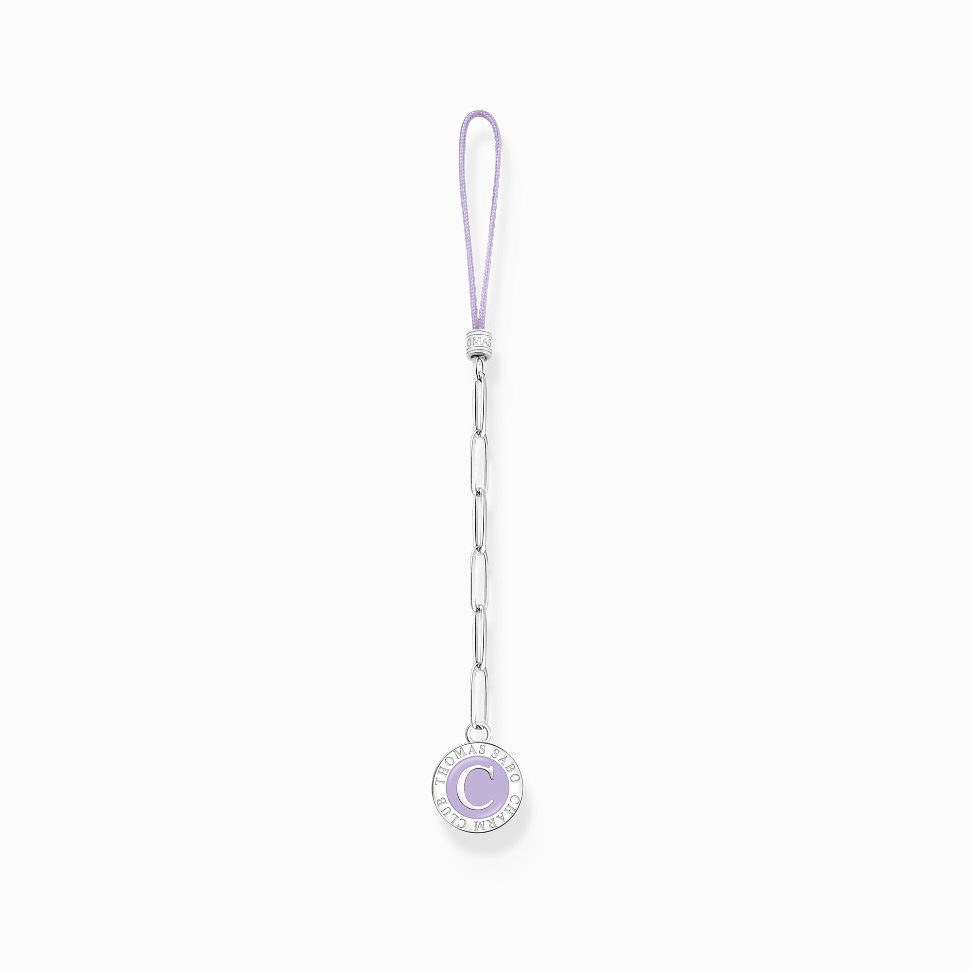 Silver Charm Club mobile chain short with Charmista Coin