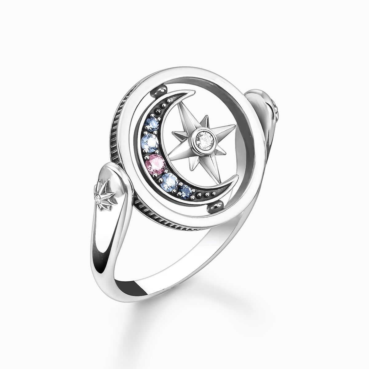Ring Royalty star & Moon silver