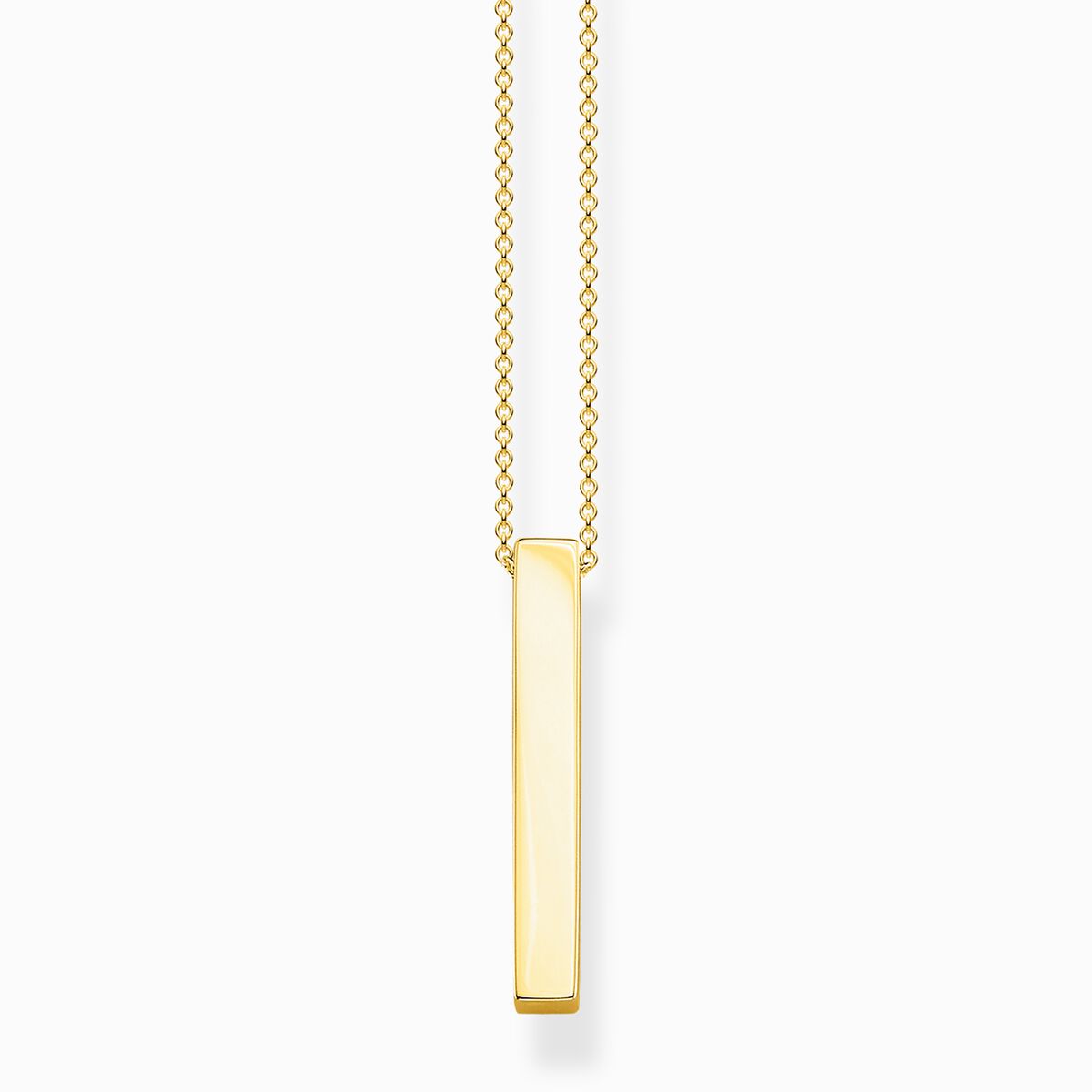 Necklace golden cuboid