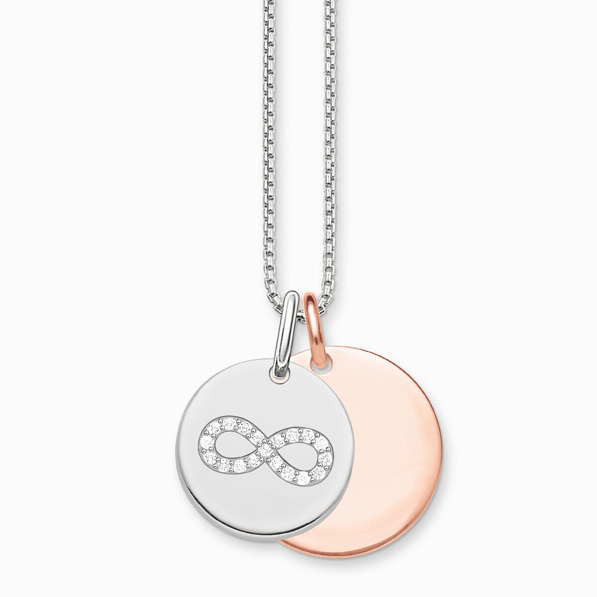 Necklace infinity coin