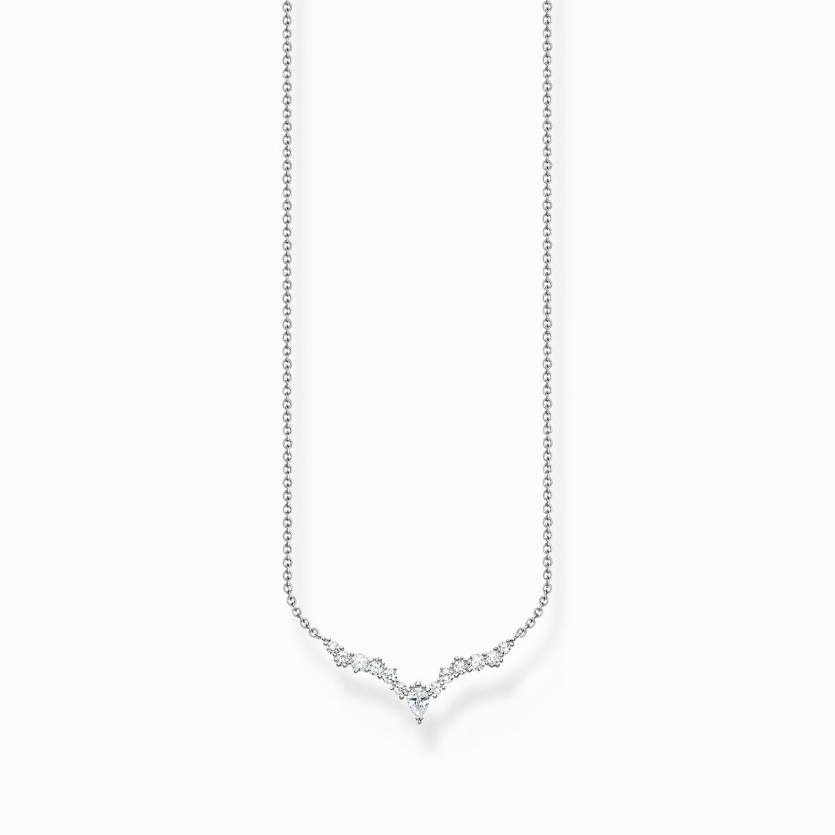 Necklace ice crystals silver