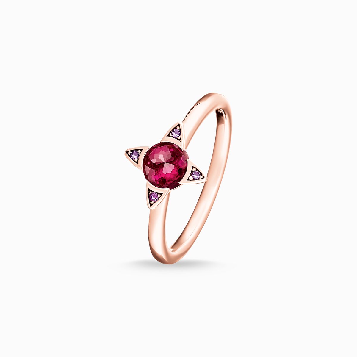 Ring colourful stones, rose-coloured
