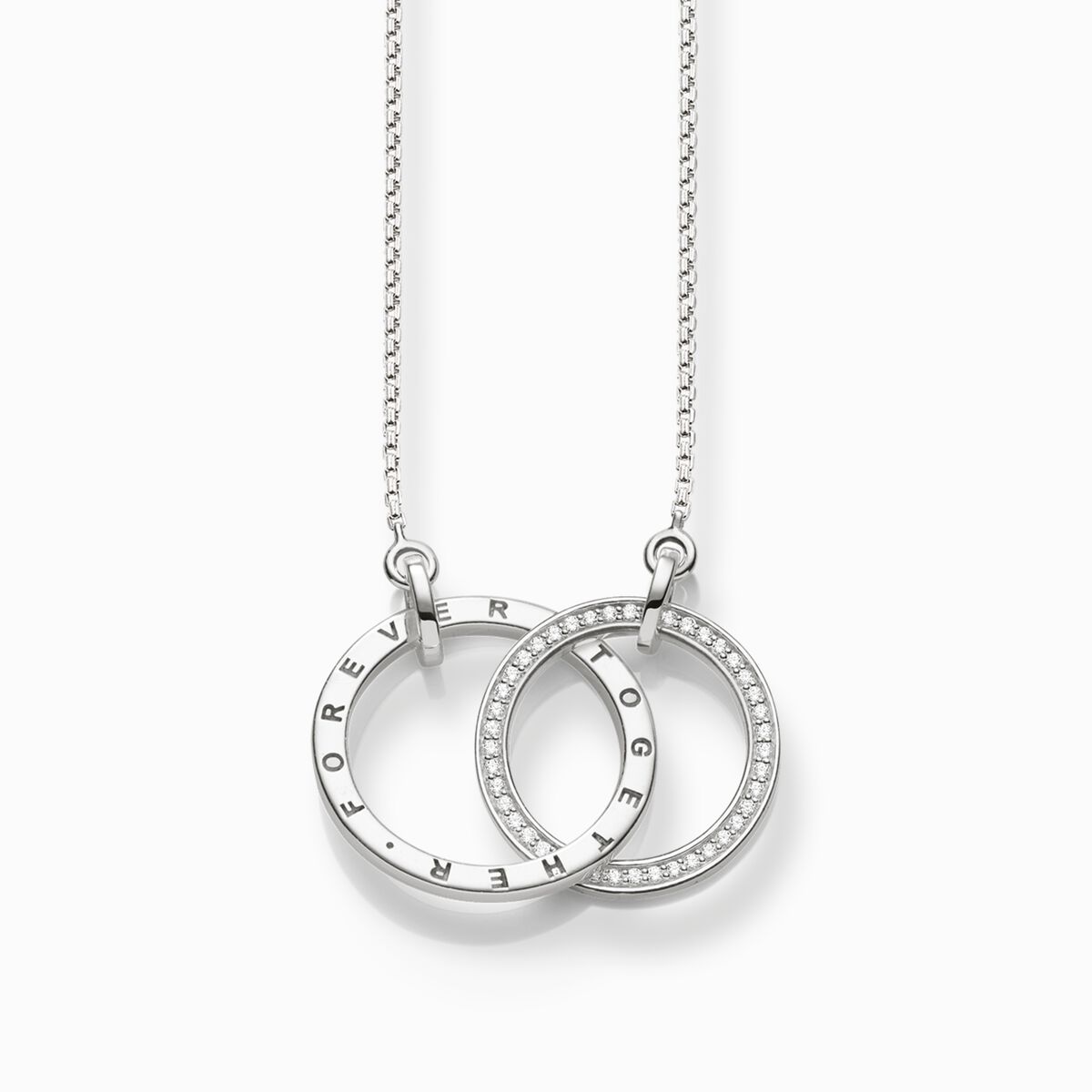 Necklace Forever Togehter large silver