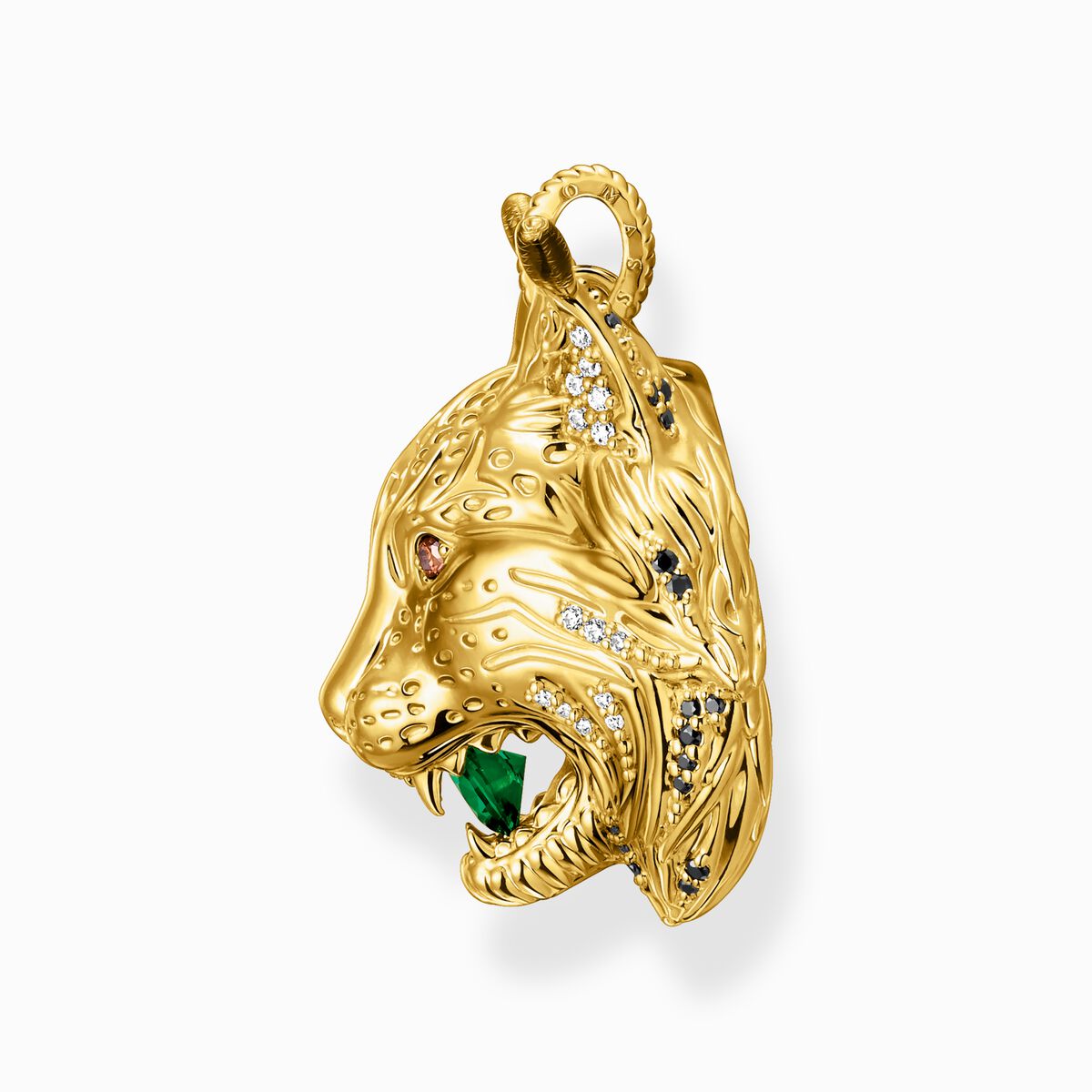 Pendant lynx head gold plated