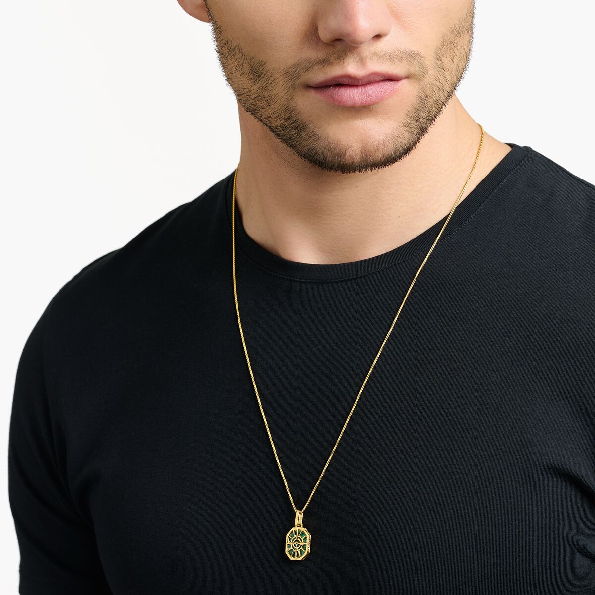 Pendant compass star green