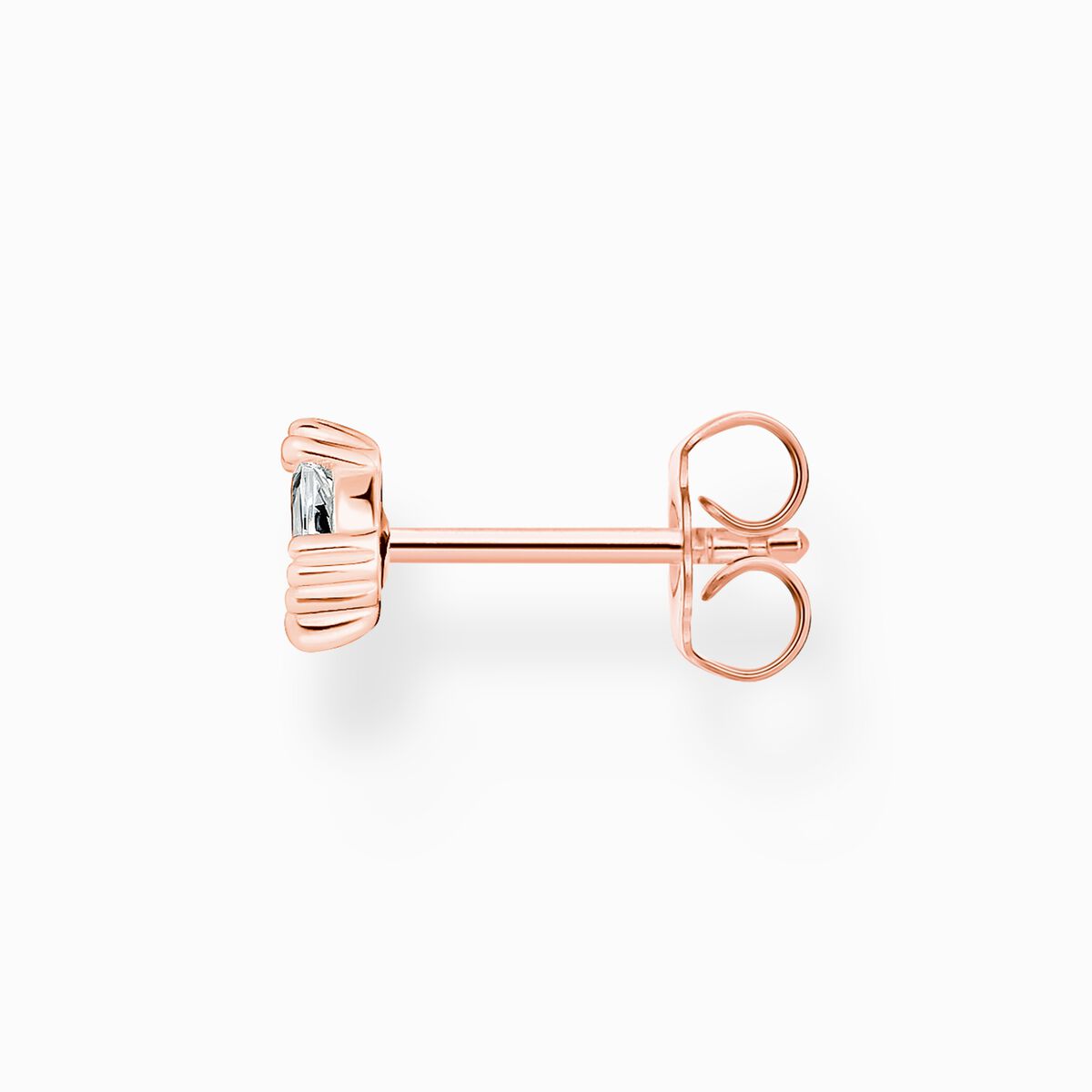 Single ear stud ice crystal rose gold