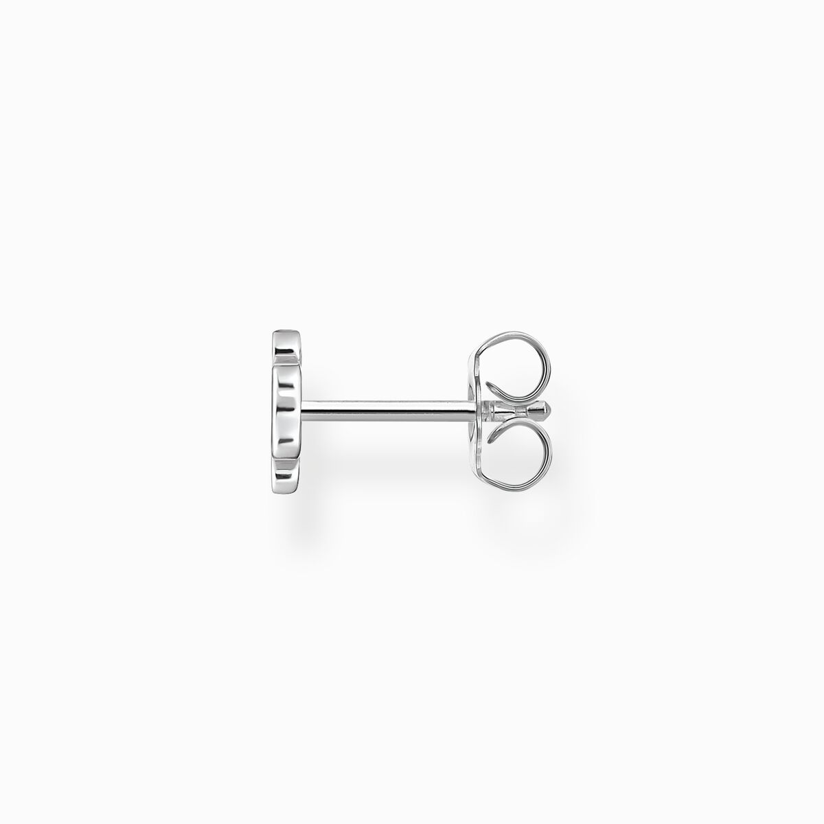 Single ear stud cloverleaf silver