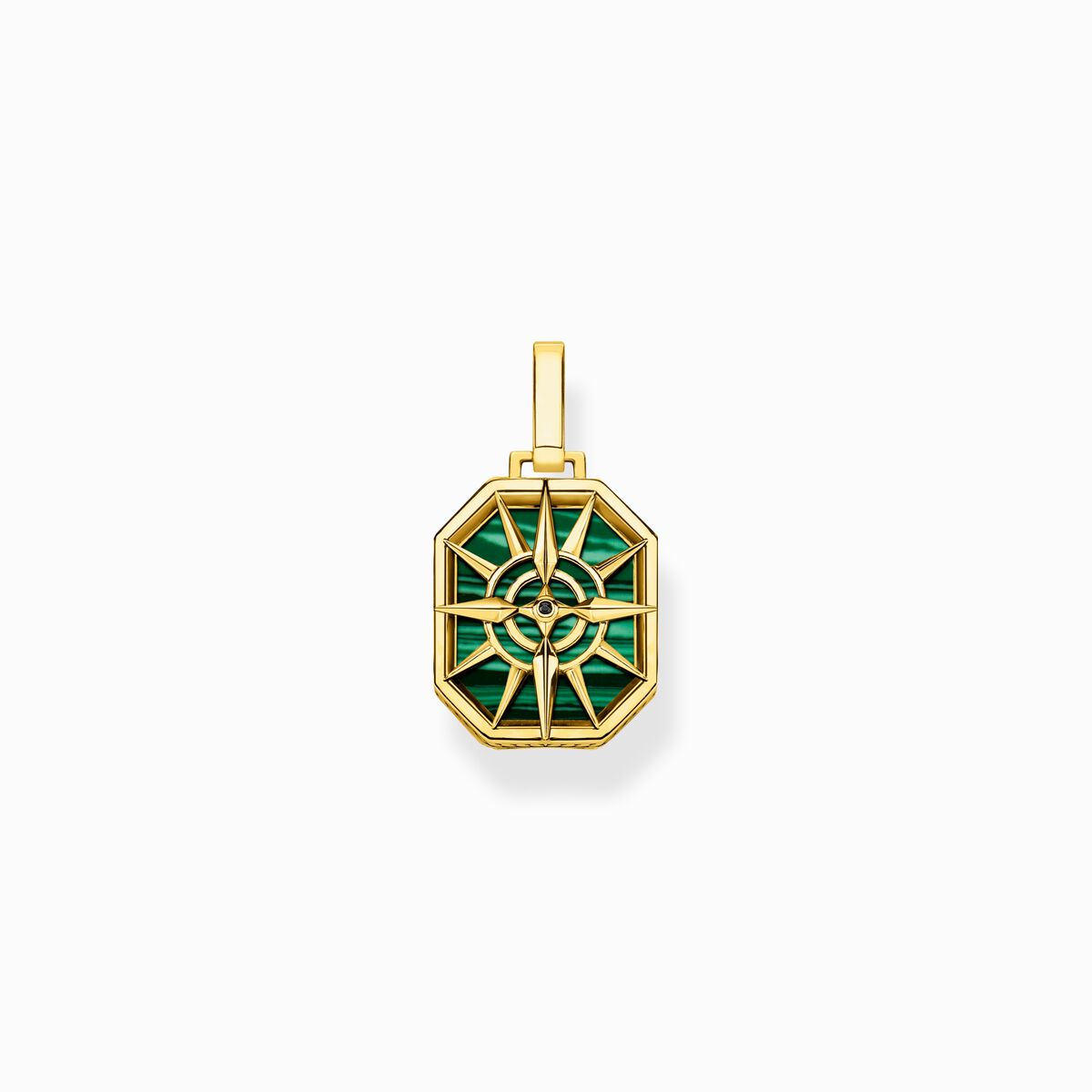 Pendant compass star green