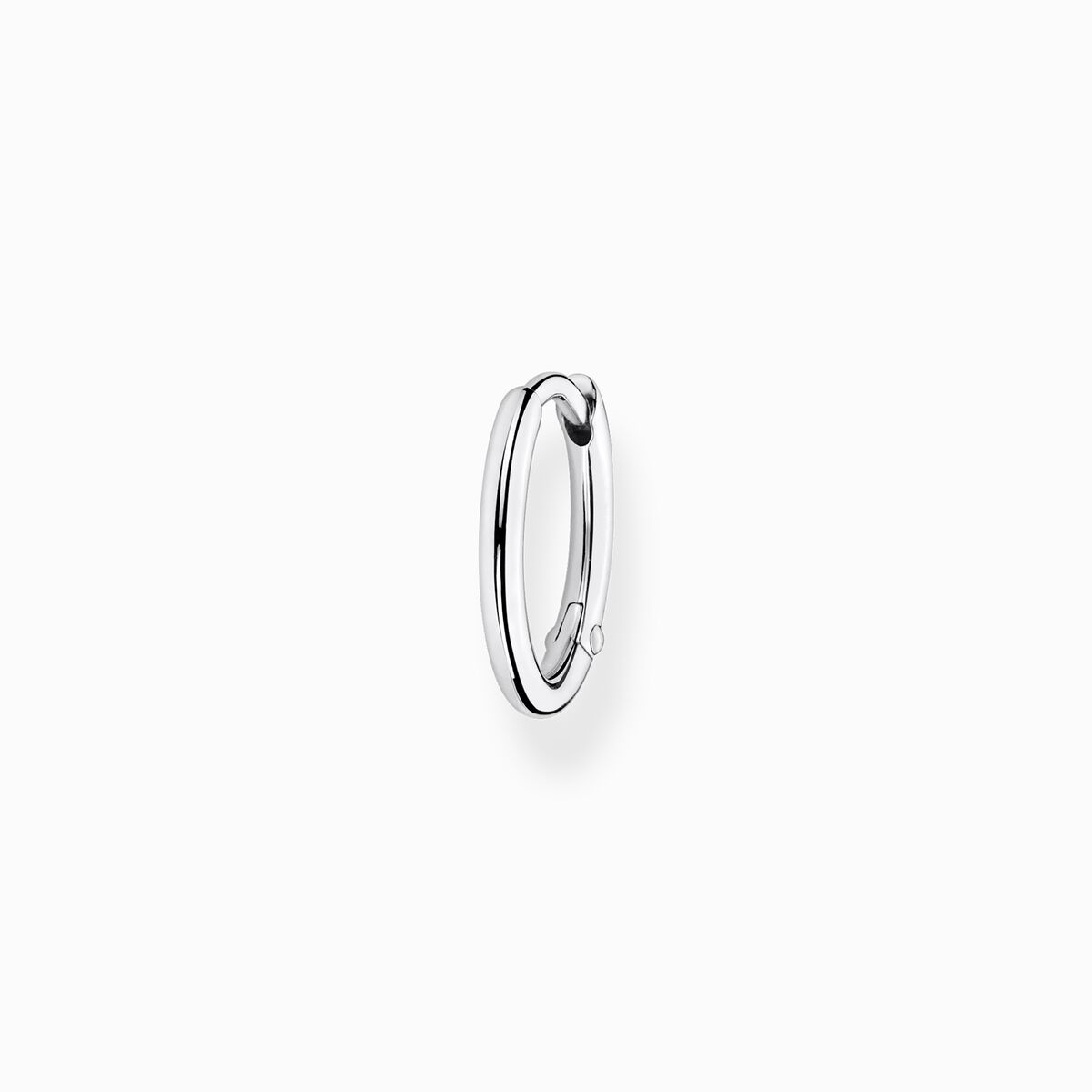 Single hoop earring classic silver
