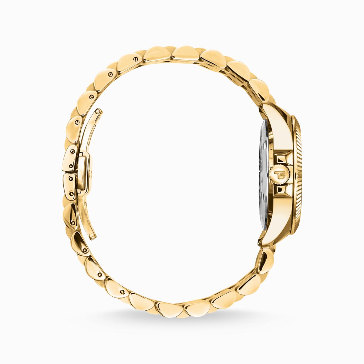 Watch for women Divine Rainbow coloured stones yellow gold-coloured