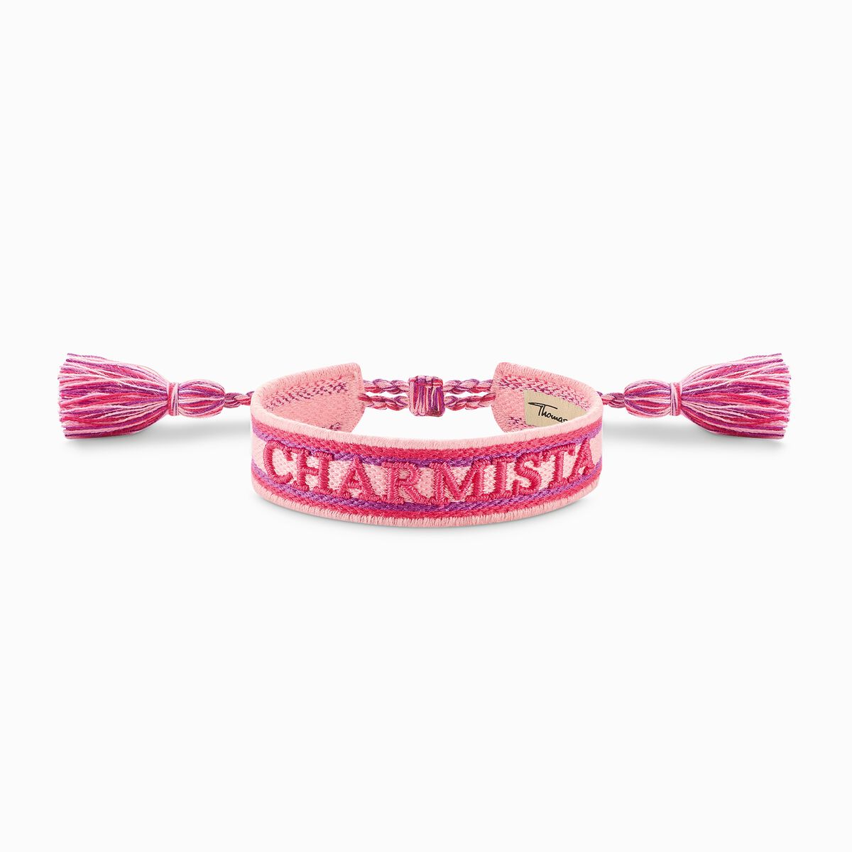 Woven bracelet CHARMISTA in soft pink, pink & purple