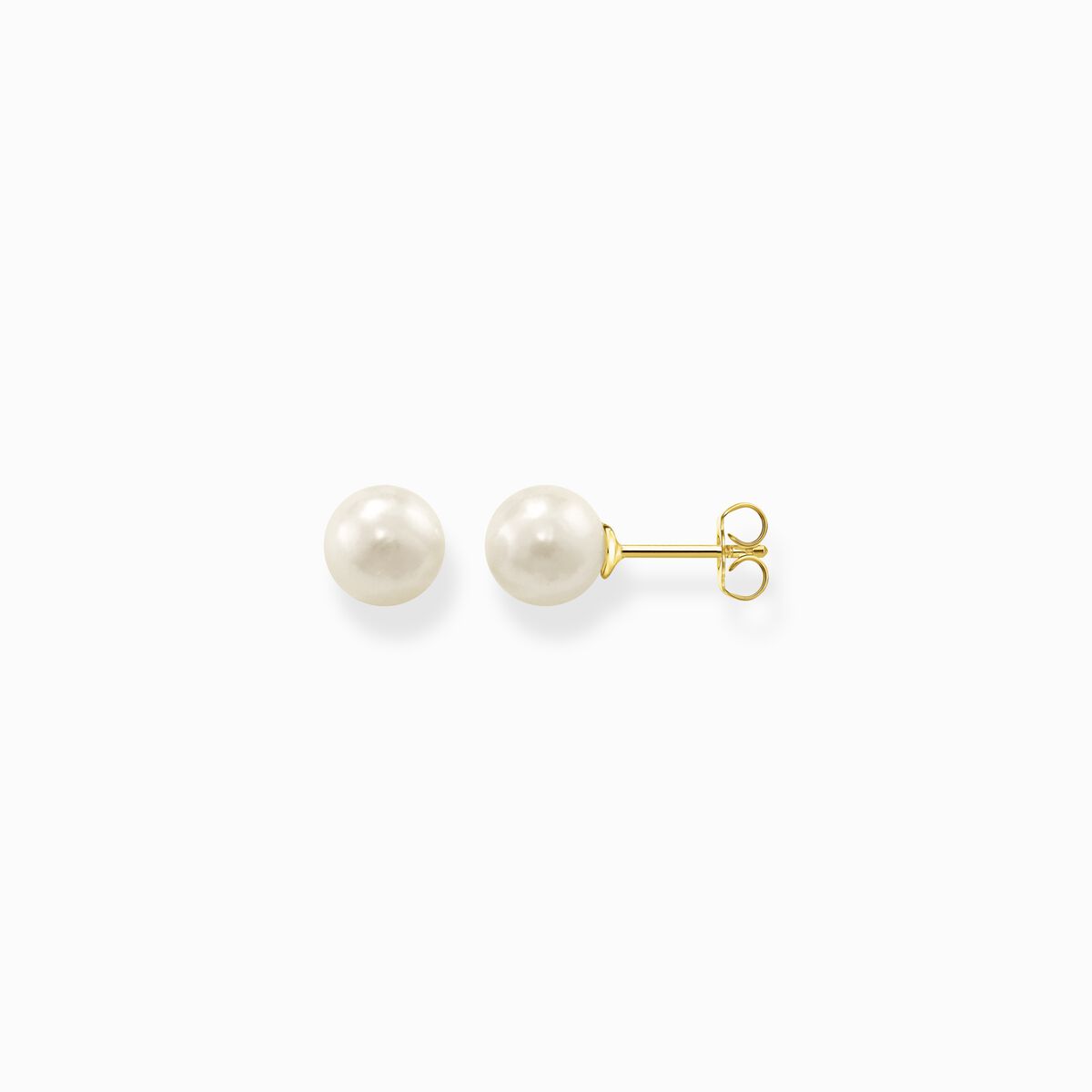 Ear studs pearl gold