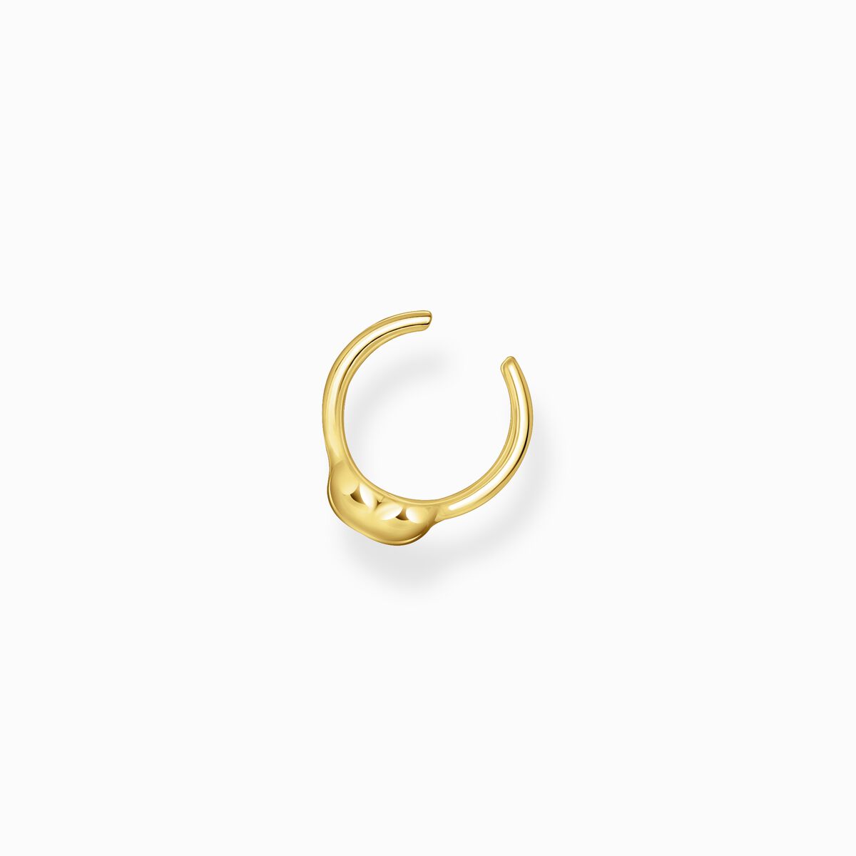 Gold-plated ear cuff heart-shaped